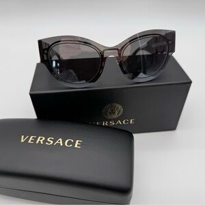 Versace Black Gradient Cat-Eye Sunglasses